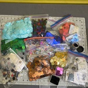 Sequin and button not so mystery bundle for crafts